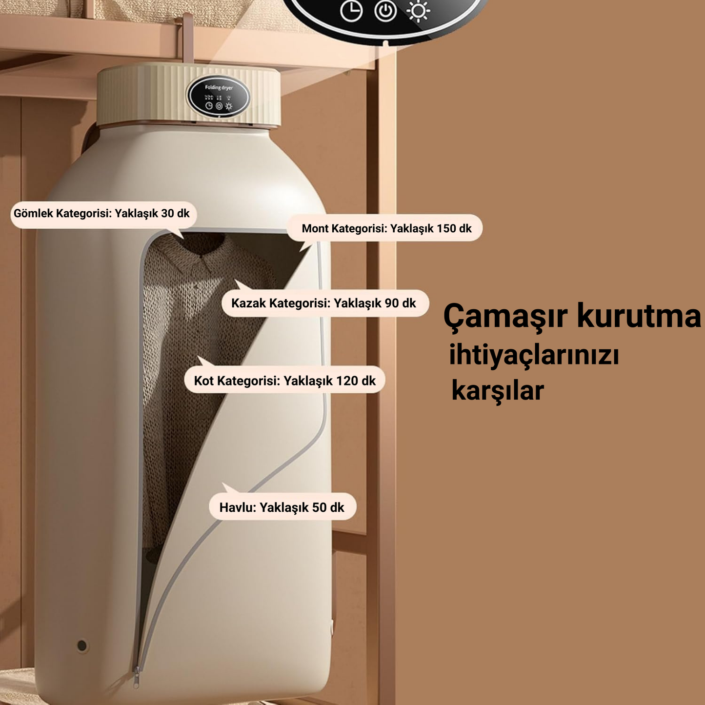 Katlanır Çamaşır Kurutma Makinesi