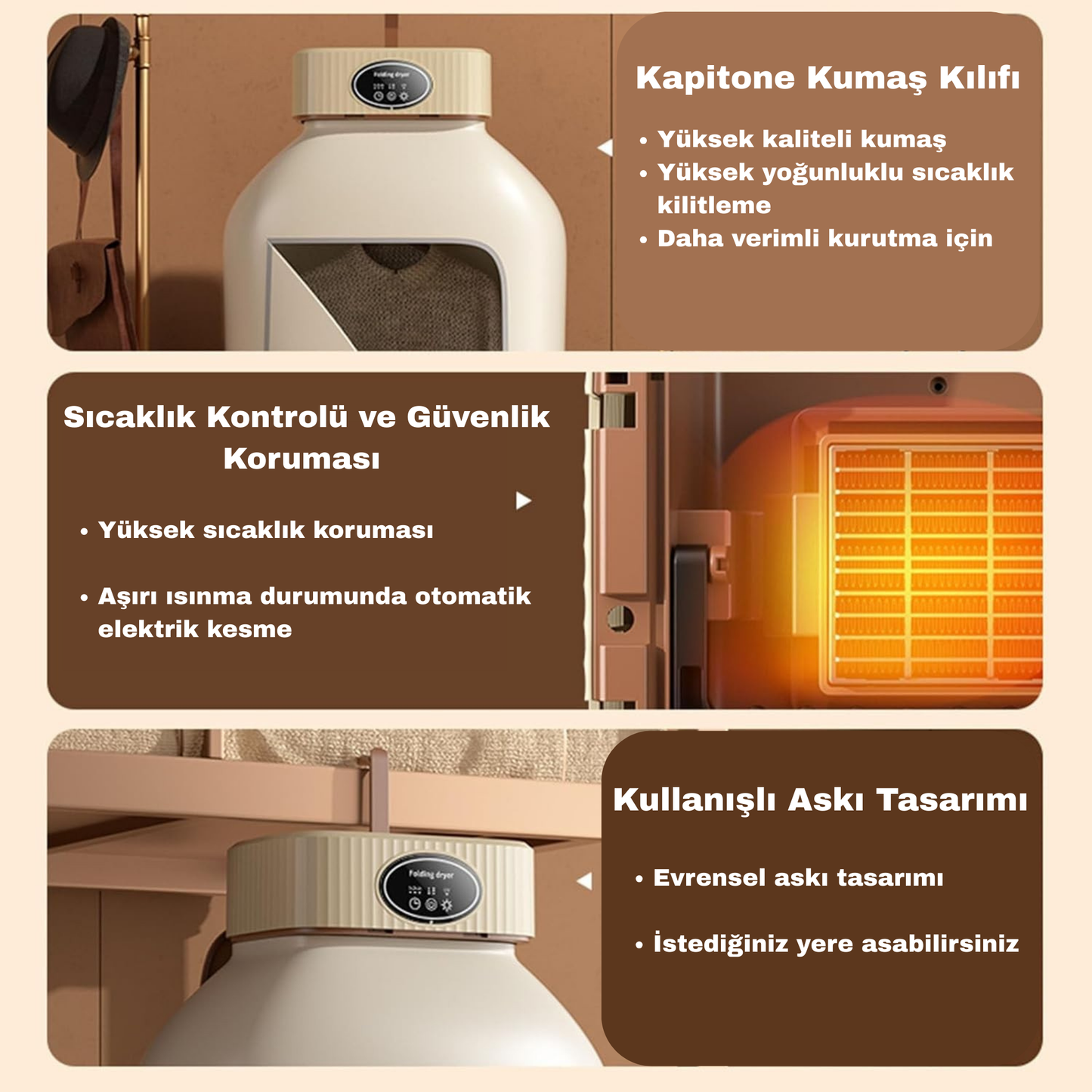 Katlanır Çamaşır Kurutma Makinesi