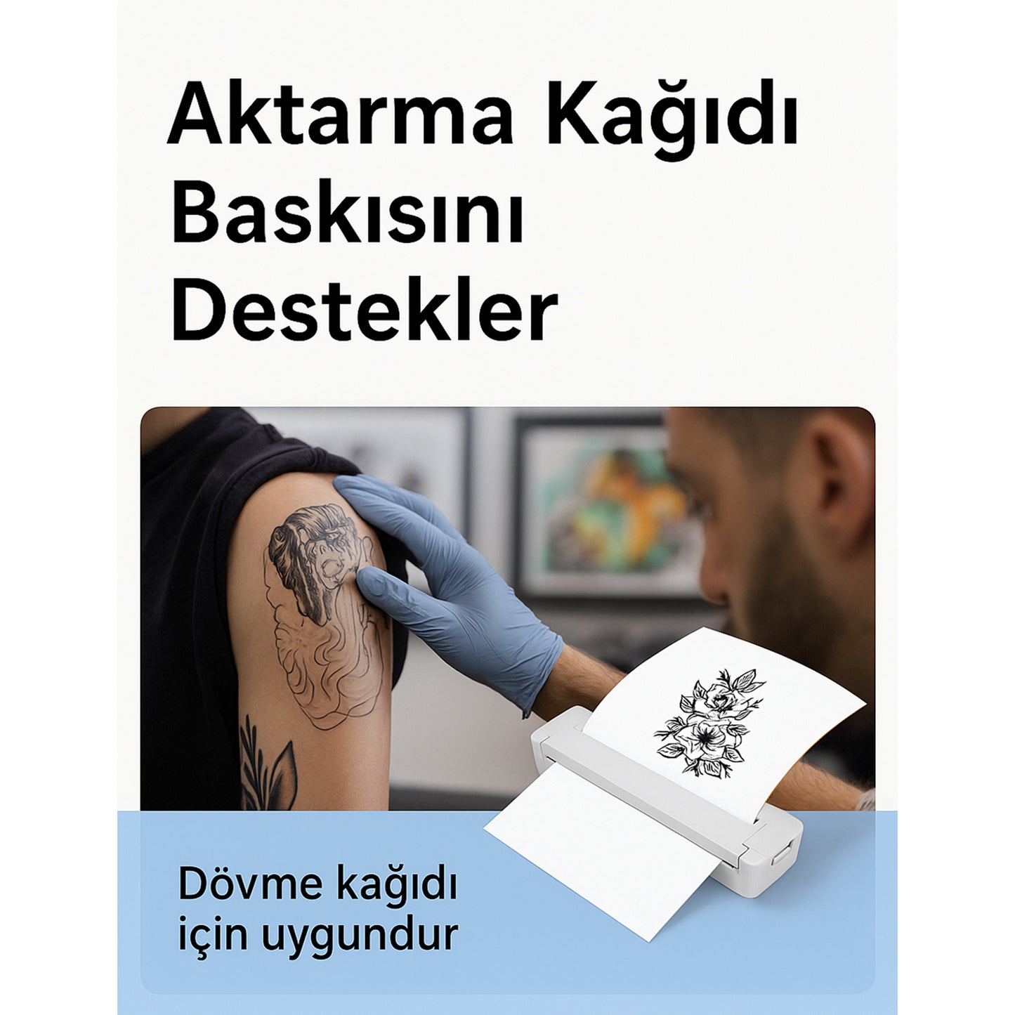Bluetooth Taşınabilir Kablosuz Yazıcı