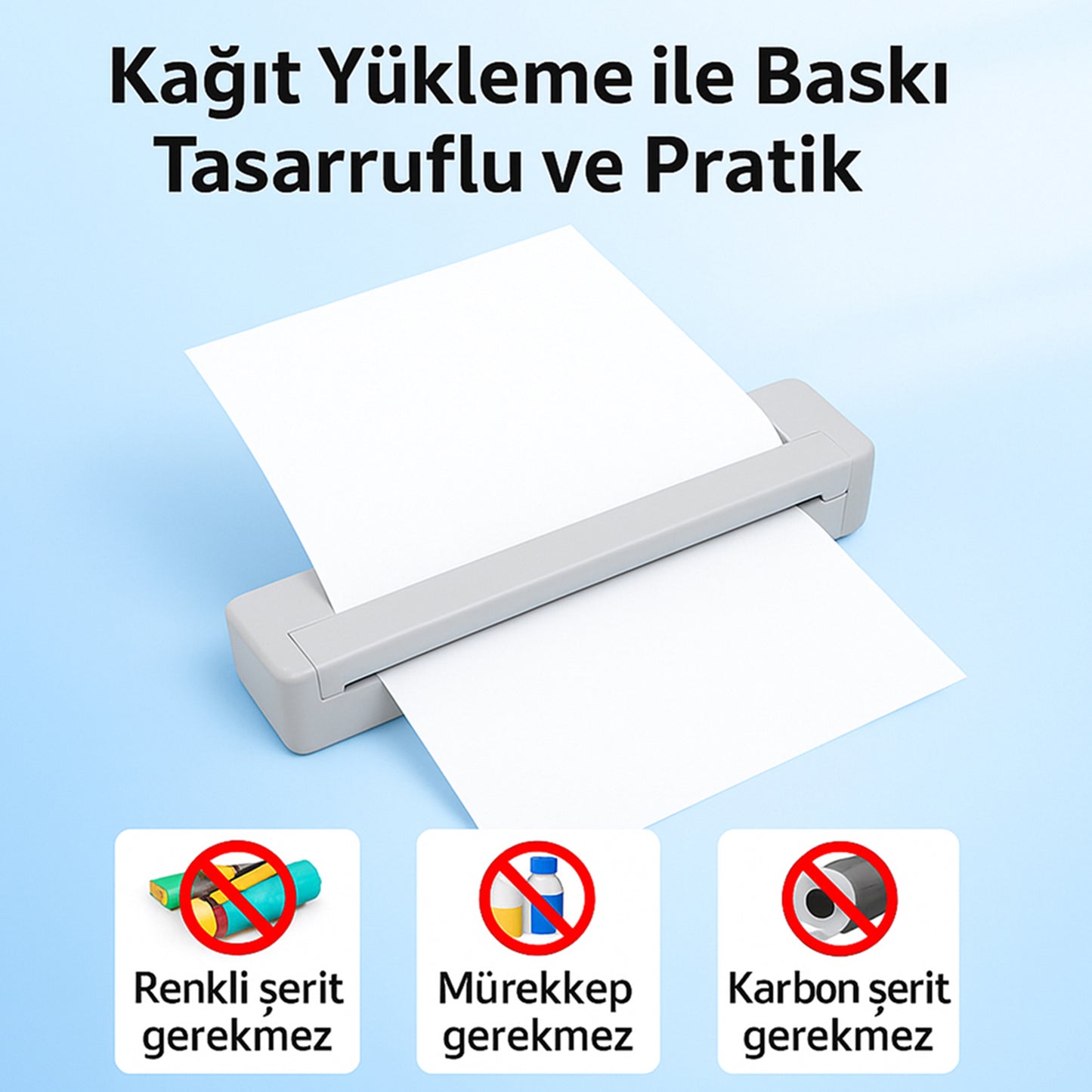 Bluetooth Taşınabilir Kablosuz Yazıcı