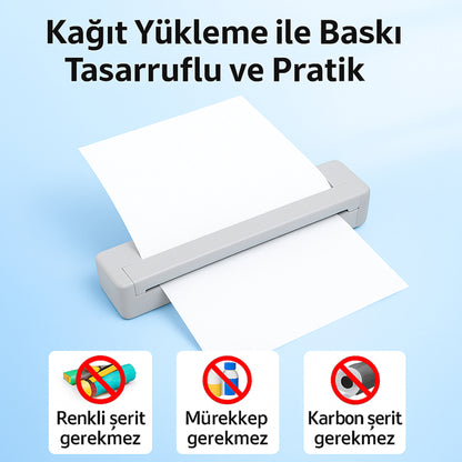 Bluetooth Taşınabilir Kablosuz Yazıcı