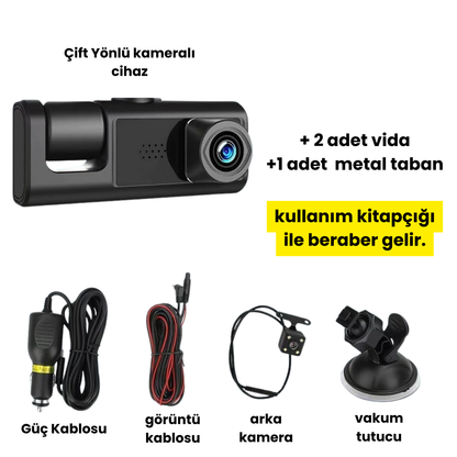 360 Derece Araç İçi Kamera Ekranlı