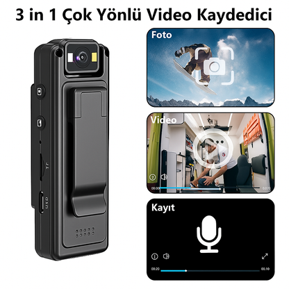 Body Camera  180° Geniş Açı