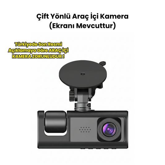 360 Derece Araç İçi Kamera Ekranlı