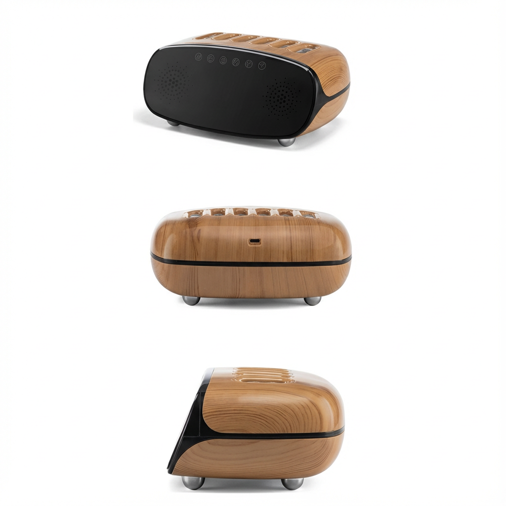 Difüzör Hava Nemlendirici – Bluetooth Hoparlörlü RGB Işıklı Dijital Saat