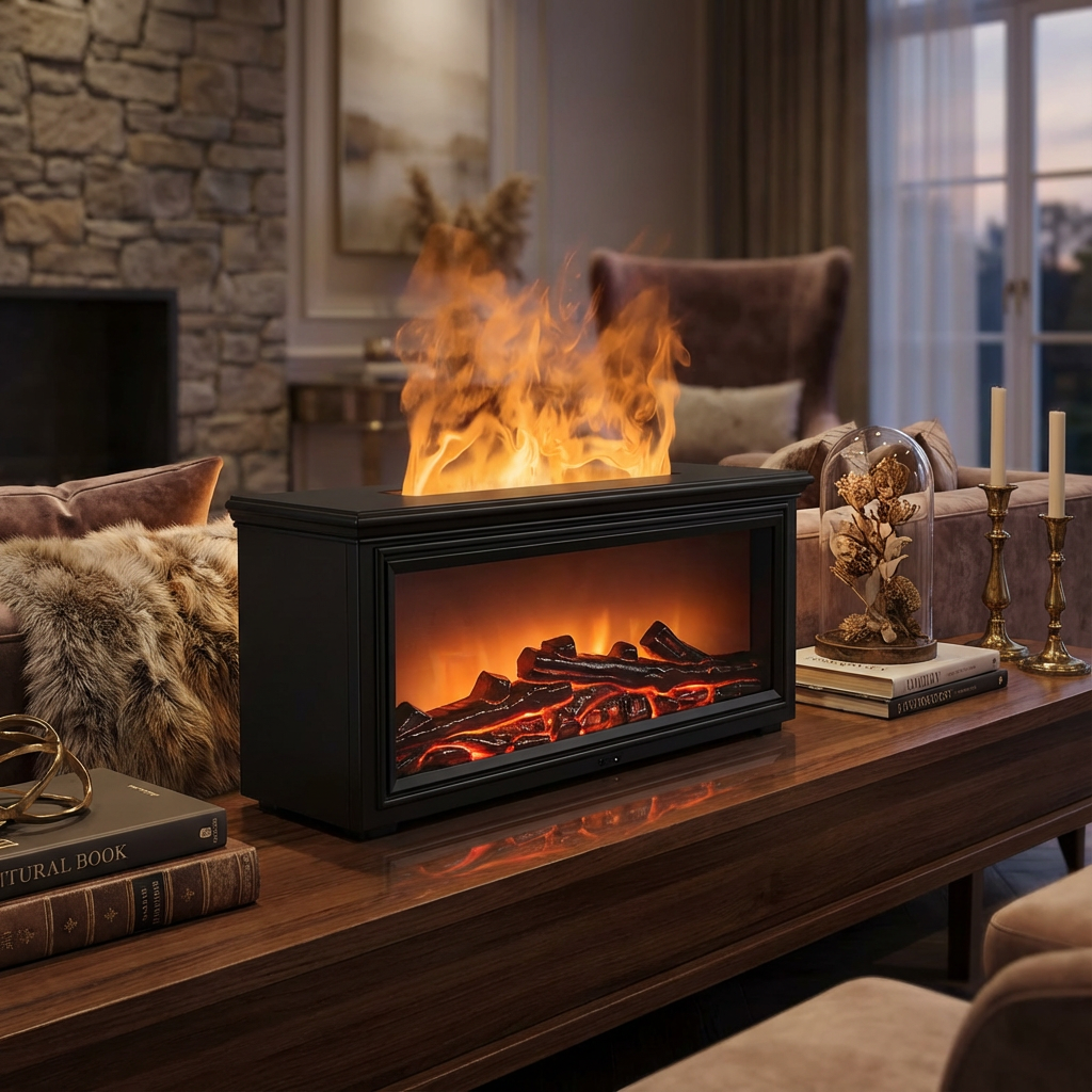 Işıklı Alev Efektli Hava Nemlendirici