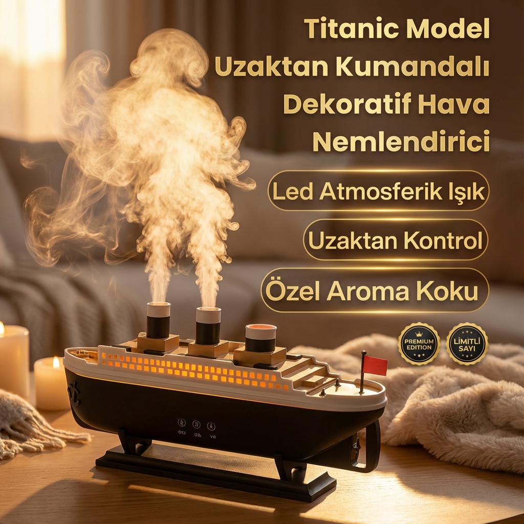 Titanik Model Kumandalı Dekoratif Hava Nemlendirici