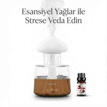 Mantar Tasarımlı Ultrasonik Hava Nemlendirici ve Aroma Difüzörü