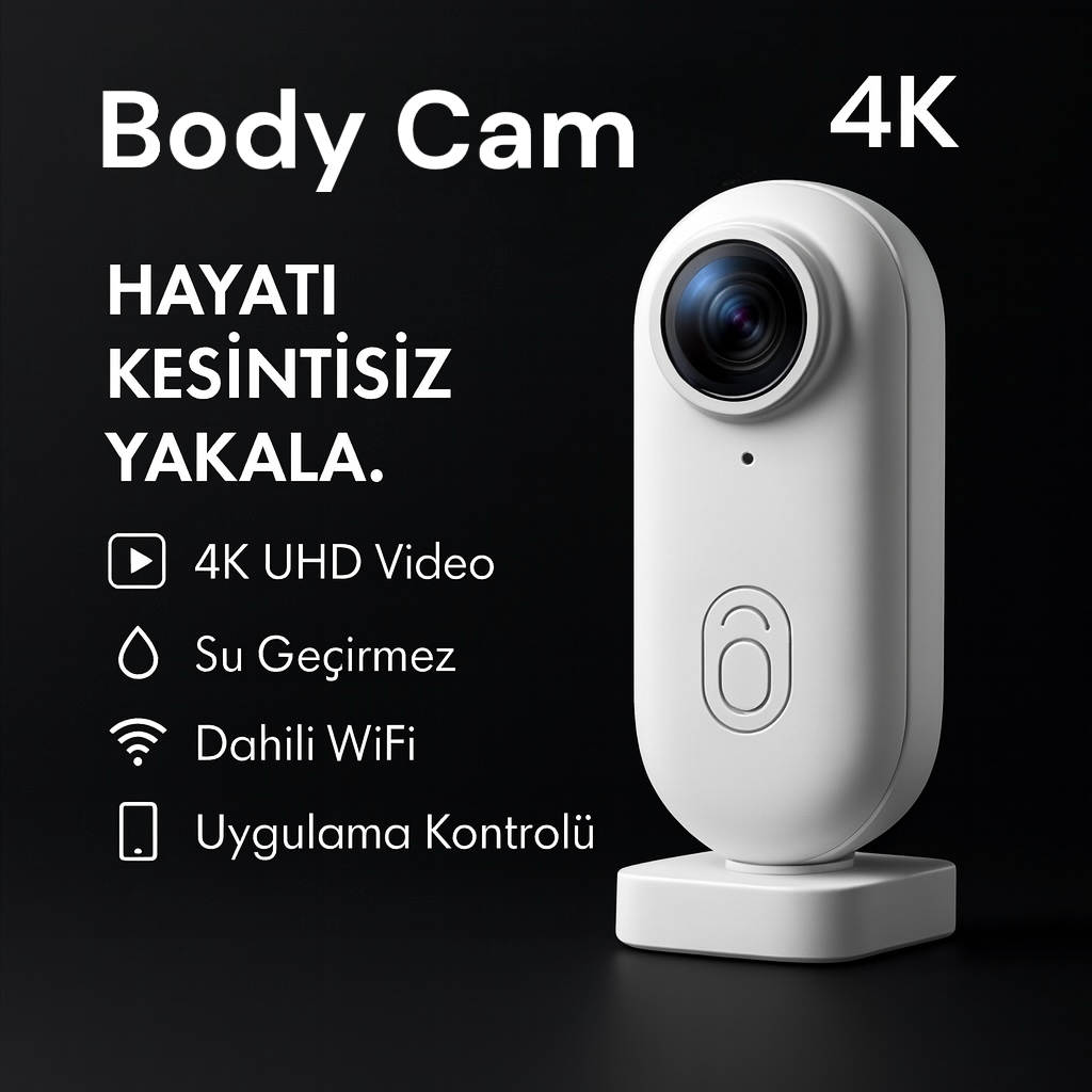 4k Geniş Açı Magnetli Body Cam