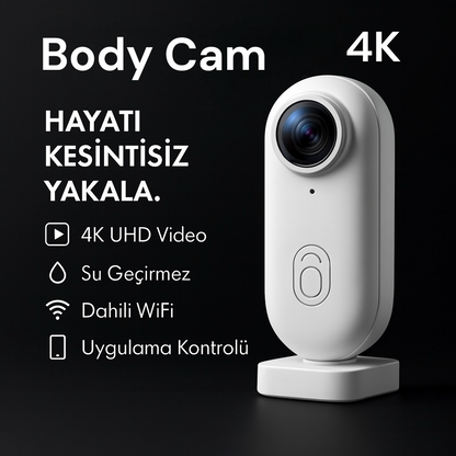 4k Geniş Açı Magnetli Body Cam