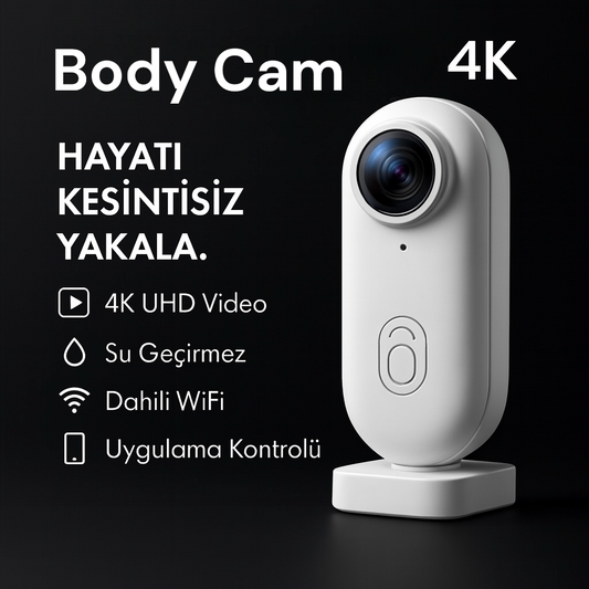 4k Geniş Açı Magnetli Body Cam