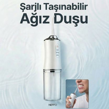 Şarjlı Ağız Duşu IPX7 – 3 Mod, 220ml Taşınabilir Diş Temizleyici
