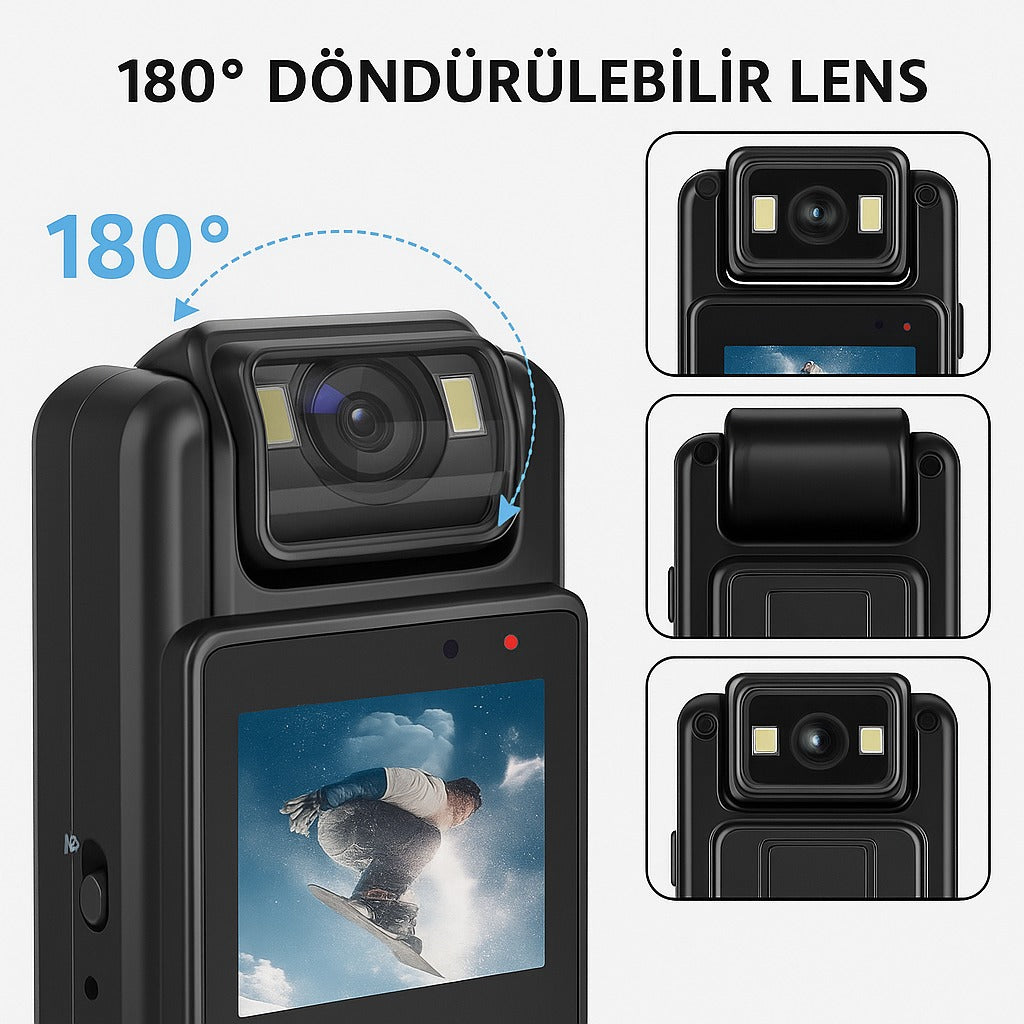 Body Camera  180° Geniş Açı