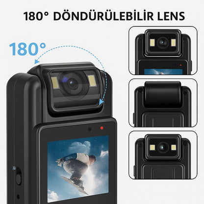 Body Camera  180° Geniş Açı